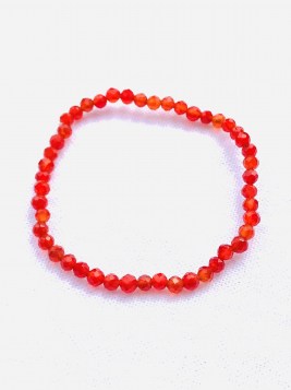 br faceted Carnelian Red